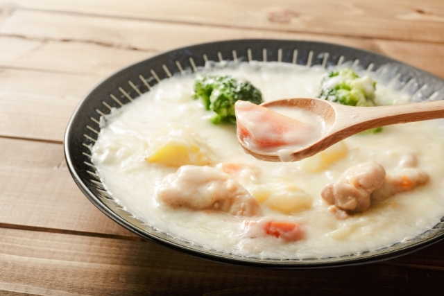 冷凍牛乳は煮込み料理に