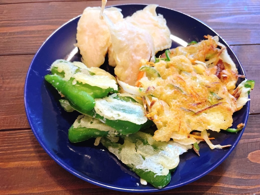 完成した焼き天ぷら