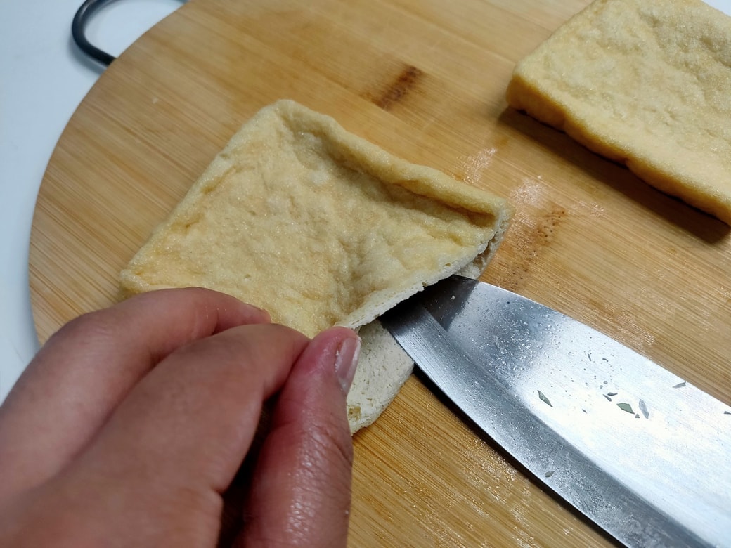 油揚げと卵の甘辛焼き