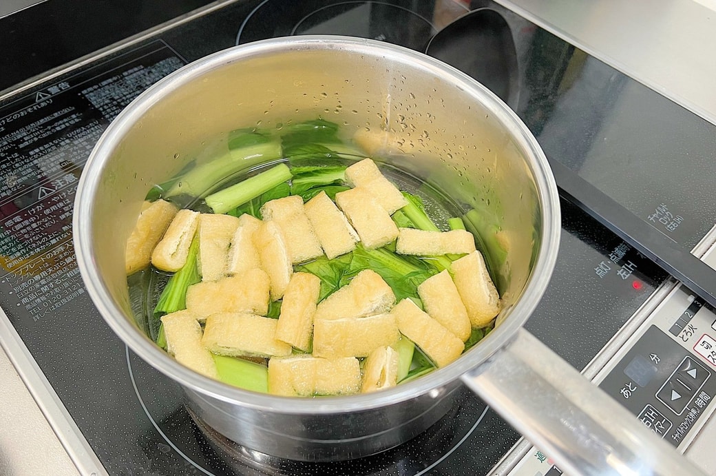 小松菜と油揚げ