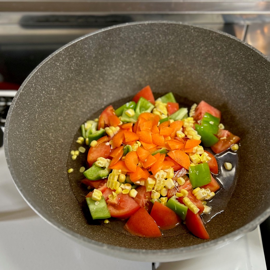 フライパンの夏野菜