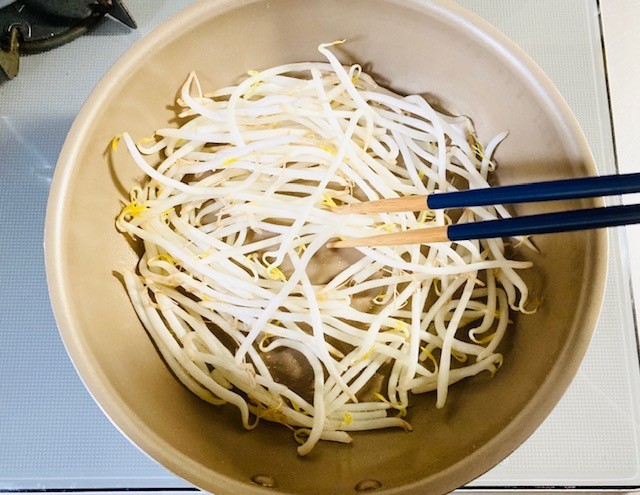 納豆ともやしの焼うどん