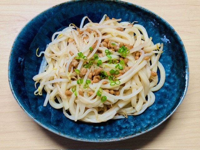 納豆ともやしの焼うどん