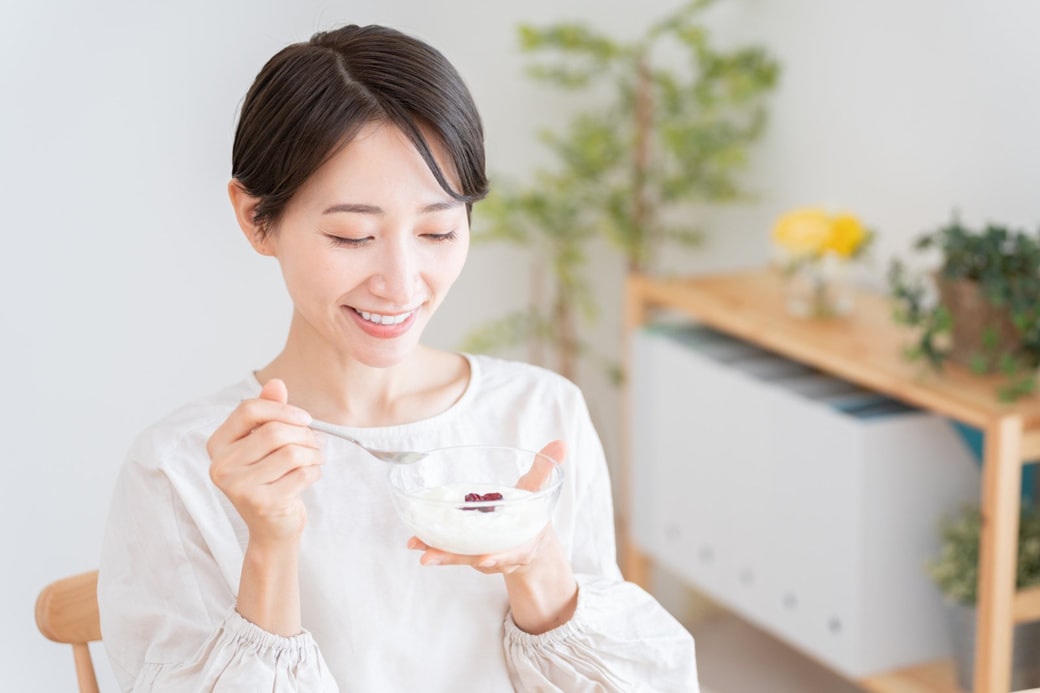 食後に食べる