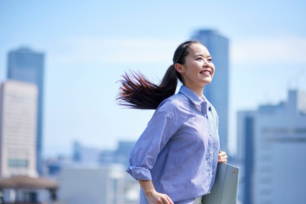 前向きな女性