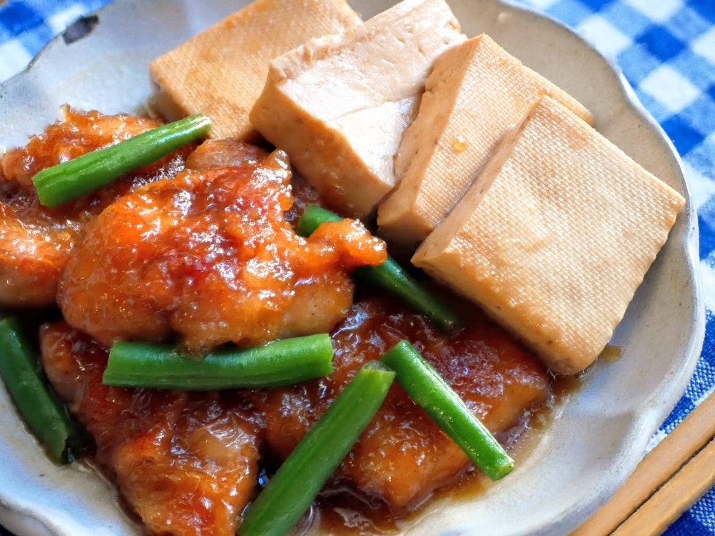 鶏肉と豆腐の甘酢煮