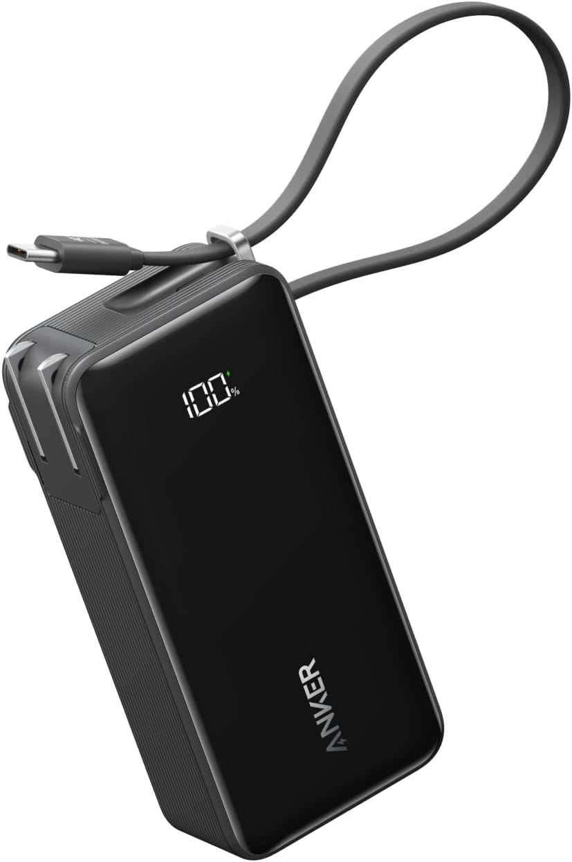 Anker Power Bank (10000mAh, Fusion, Built-In USB-C ケーブル) 