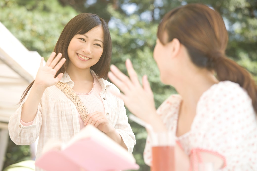 別れ際の女性