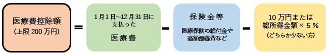 医療費控除額計算式