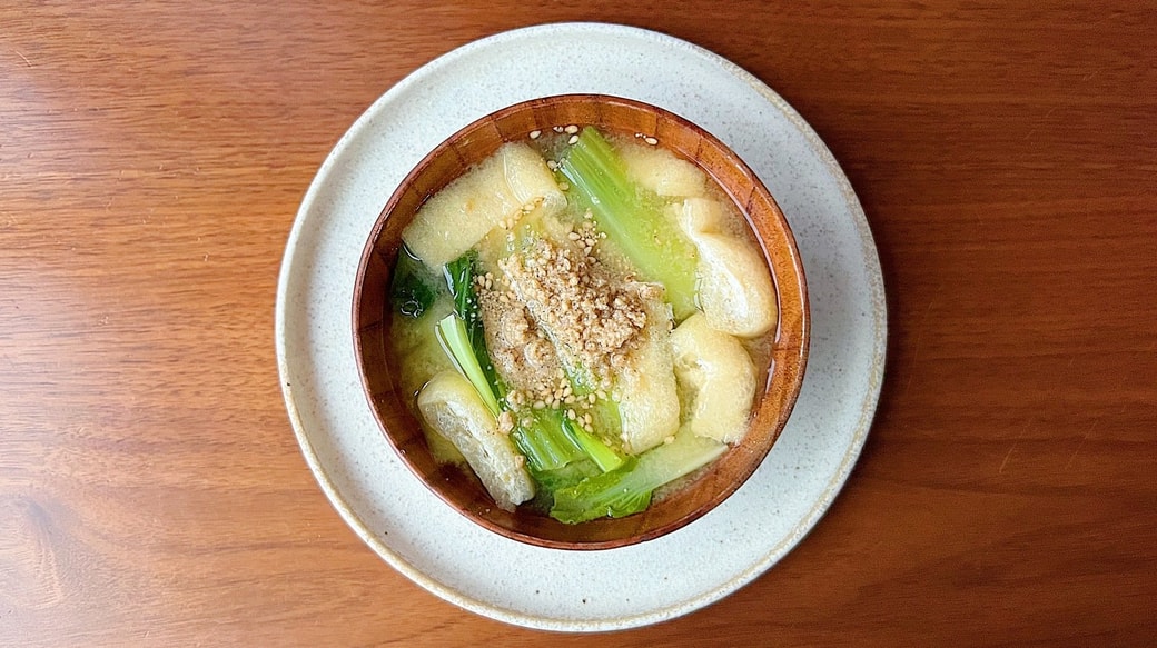 チンゲン菜みそ汁