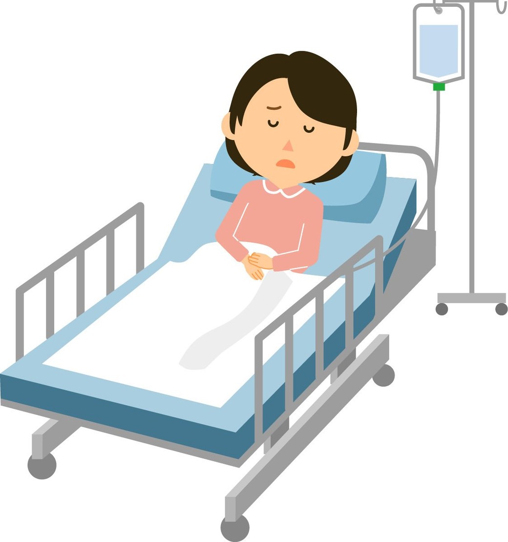 入院中の女性