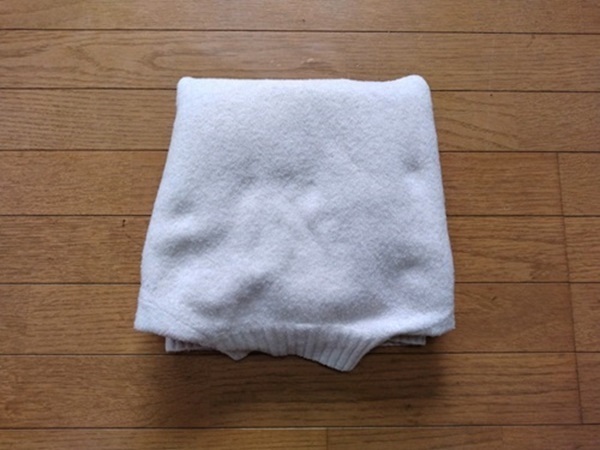 上下をたたんだところ