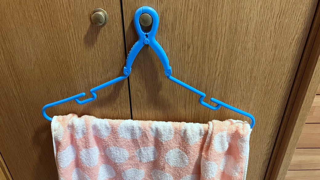 ぐにゃっとなったバスタオル