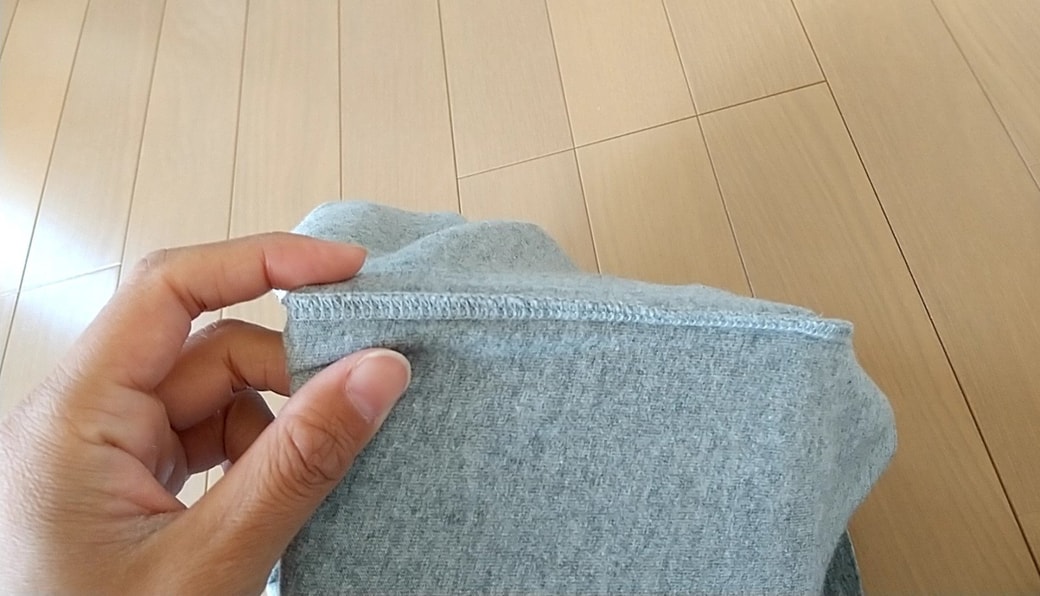 縫い目を角にあわせる