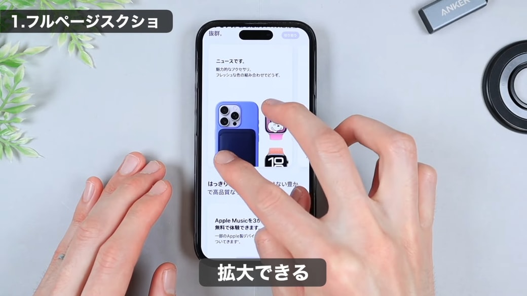 拡大して見ることも可能