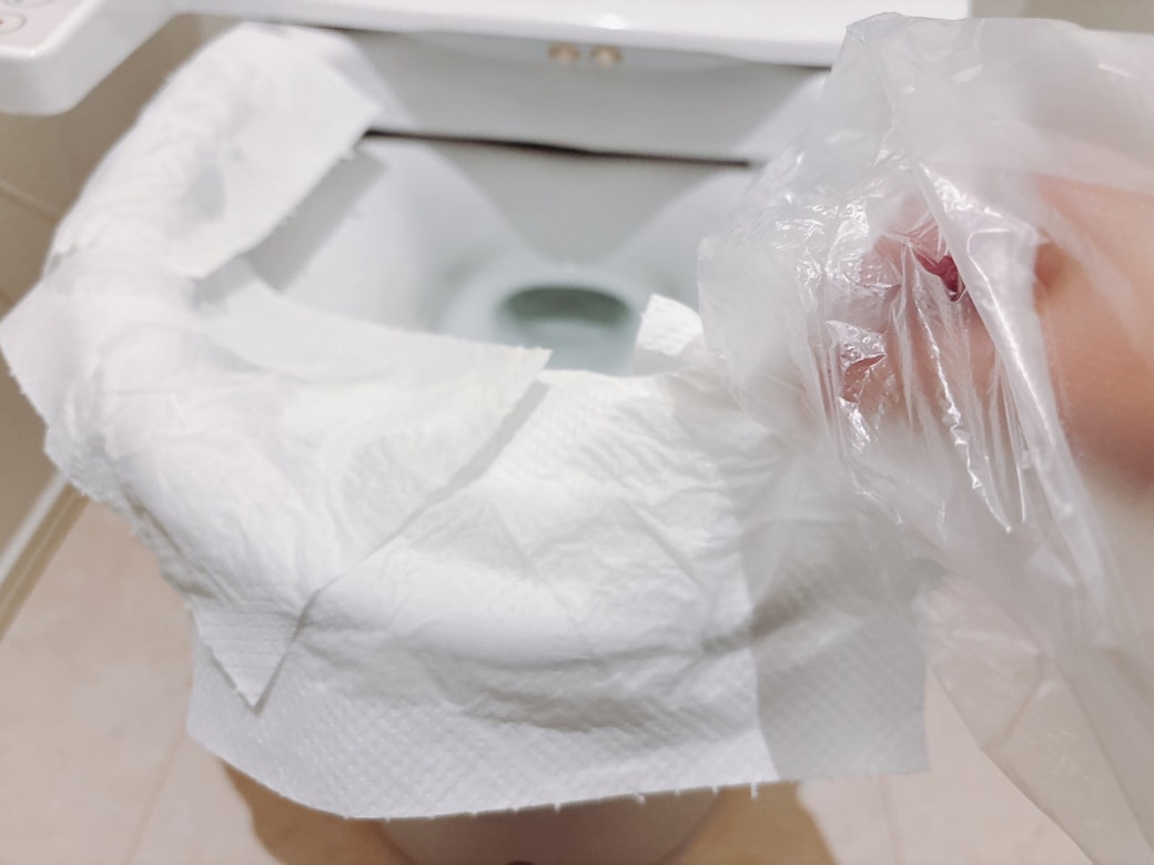 キッチンペーパーをはがす