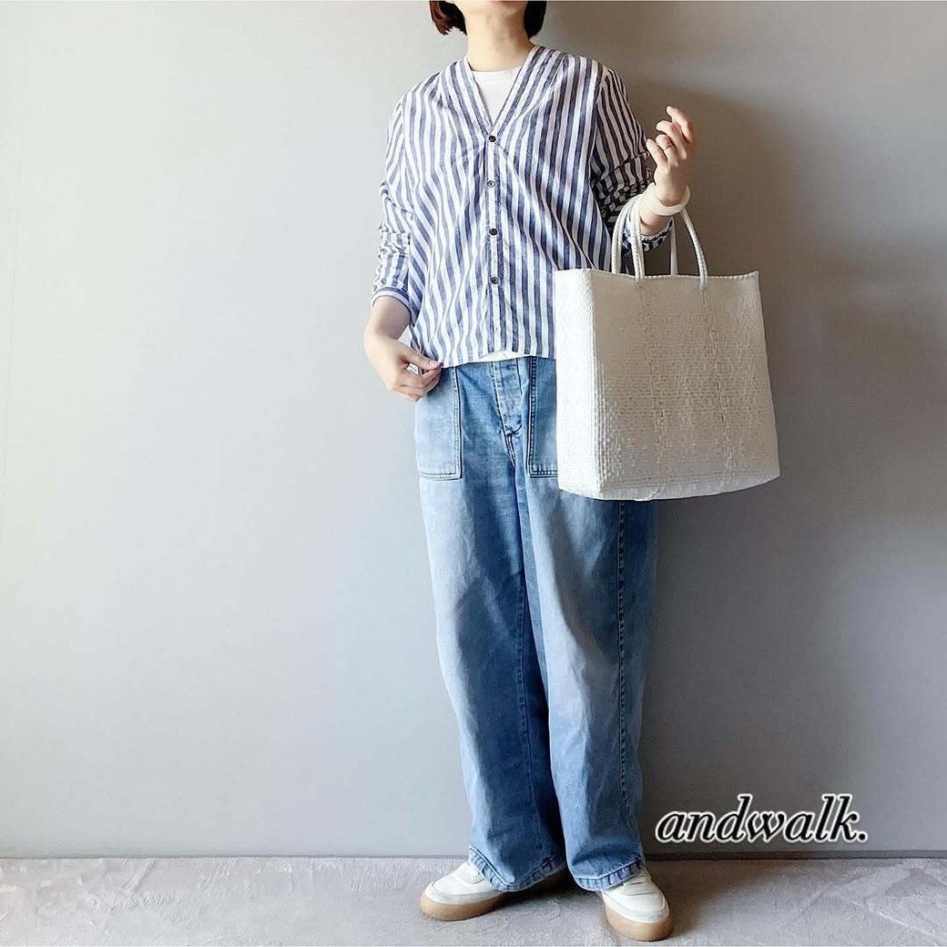 ストライプシャツでさわやか＆好印象にキメて。