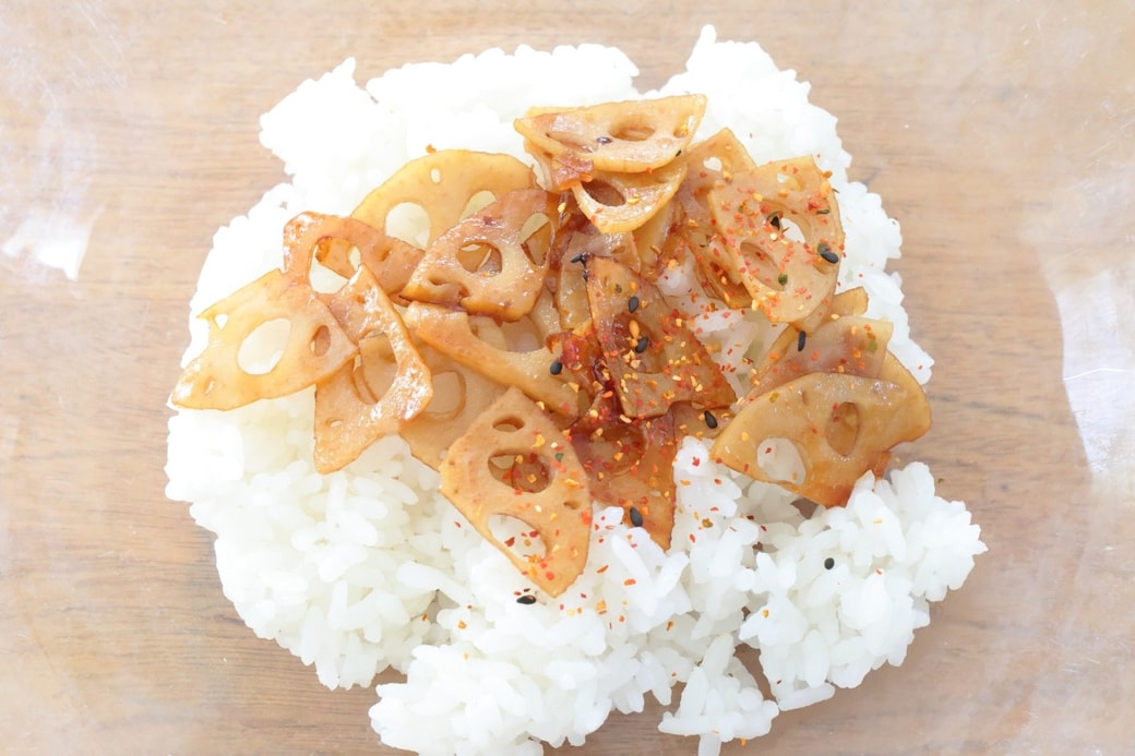 「れんこんの七味おにぎり」