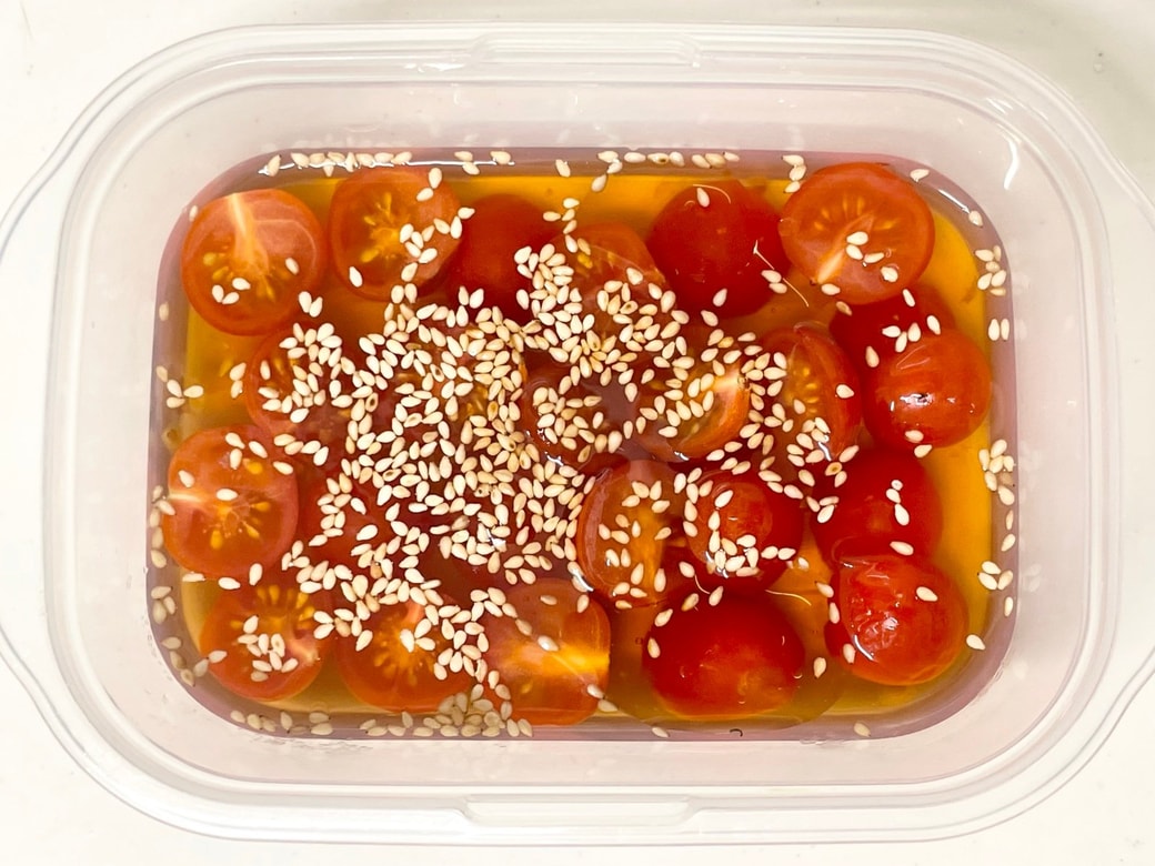 ミニトマトのめんつゆ漬け