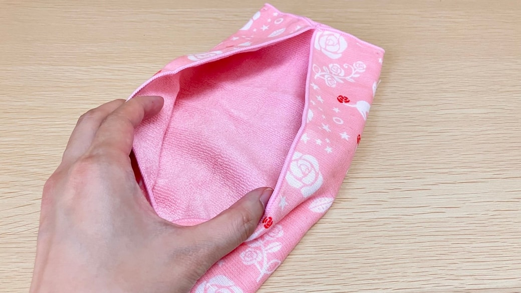縫ったあとのタオルハンカチ