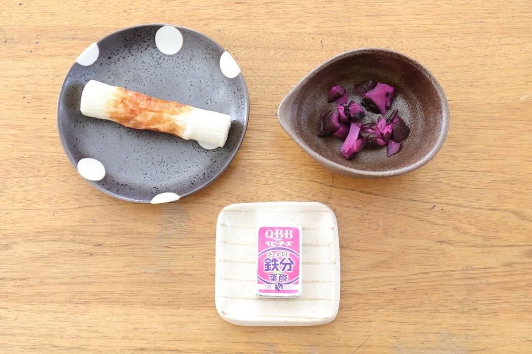 「しば漬けとちくわとチーズのおにぎり」