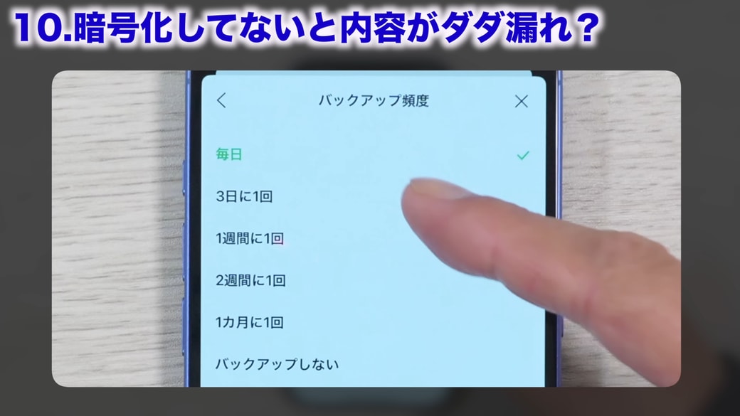 お好みに合わせて頻度を選択する