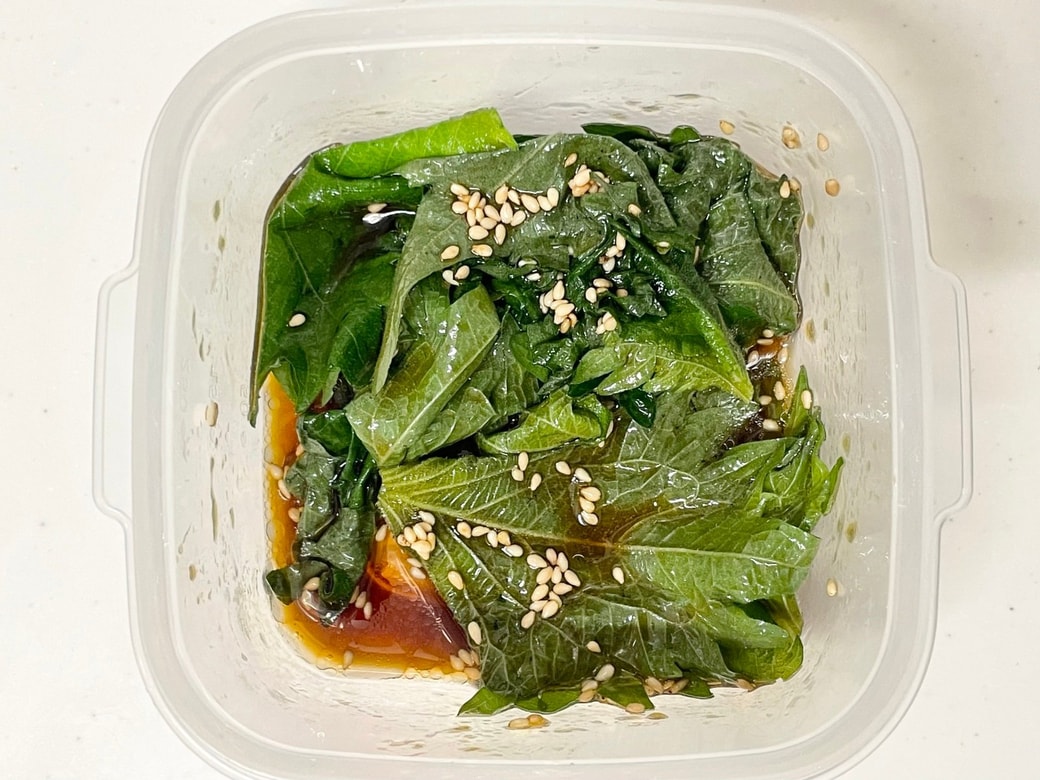 大葉のしょうゆ漬け