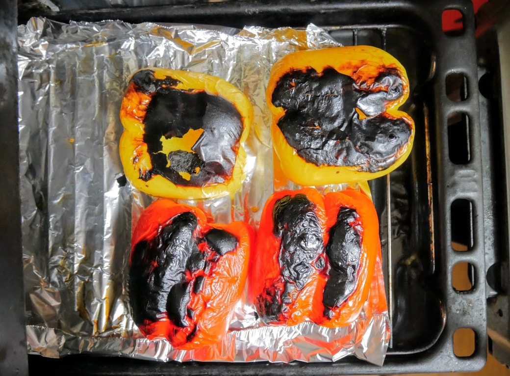 パプリカはこれくらい焦がすように焼く