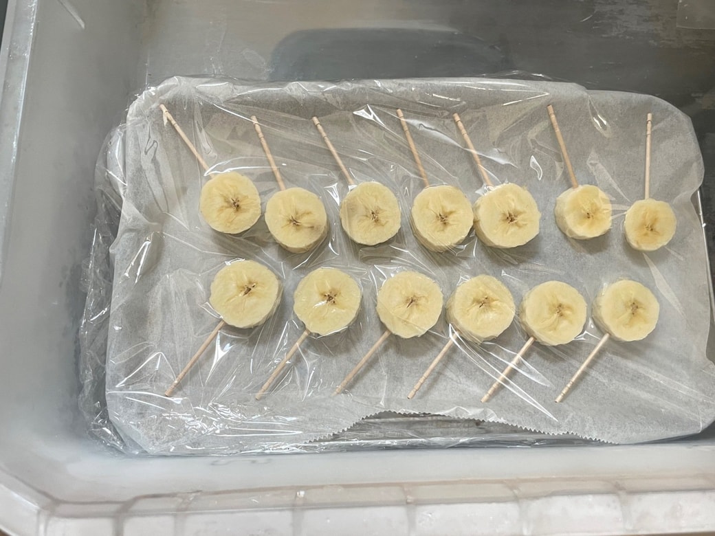 裏ワザで切ったバナナを冷凍する