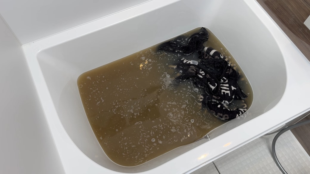 つけ置き後の汚水