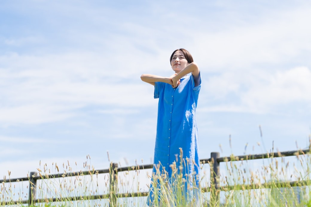 前向きな表情の女性