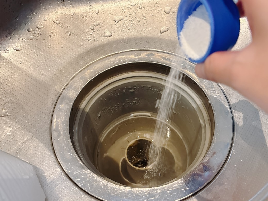 排水口にもオキシクリーンを