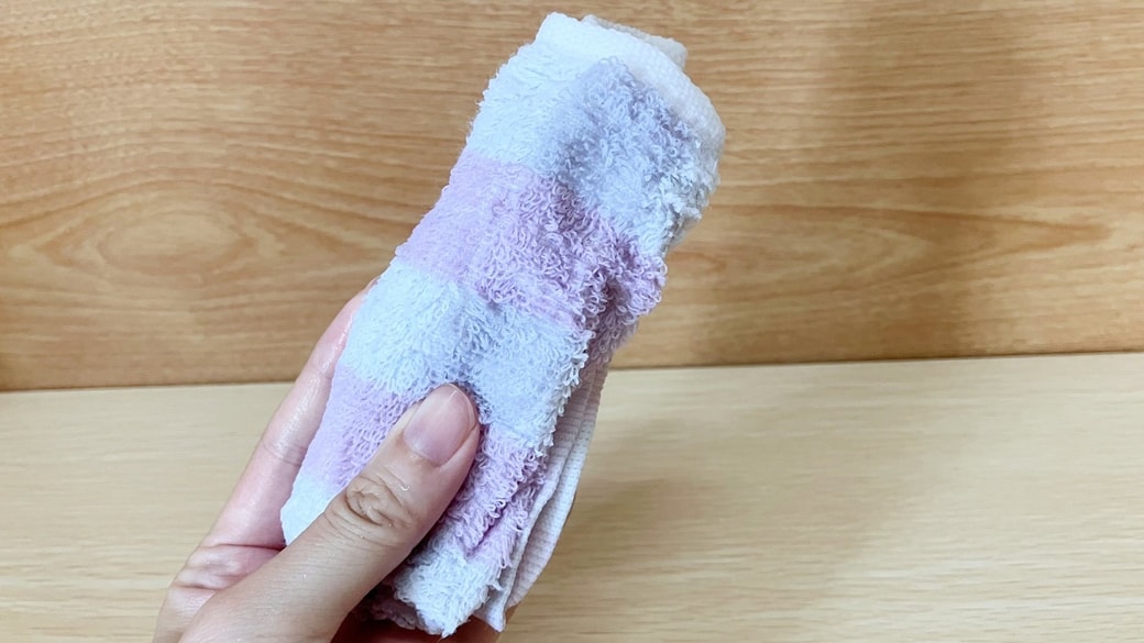 しぼったハンドタオル