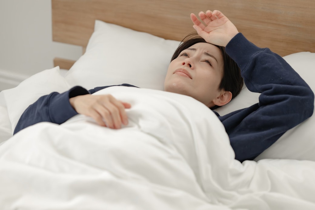 眠れない女性
