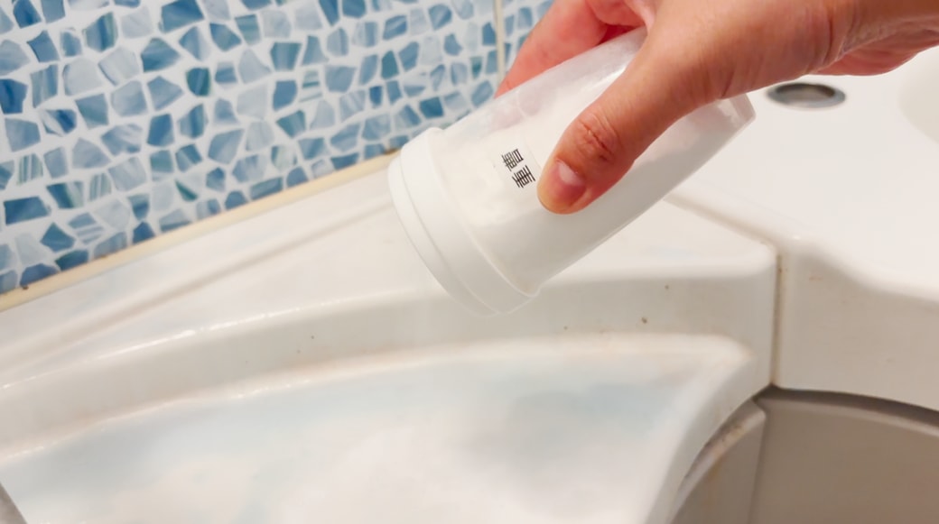 重曹を振りかける