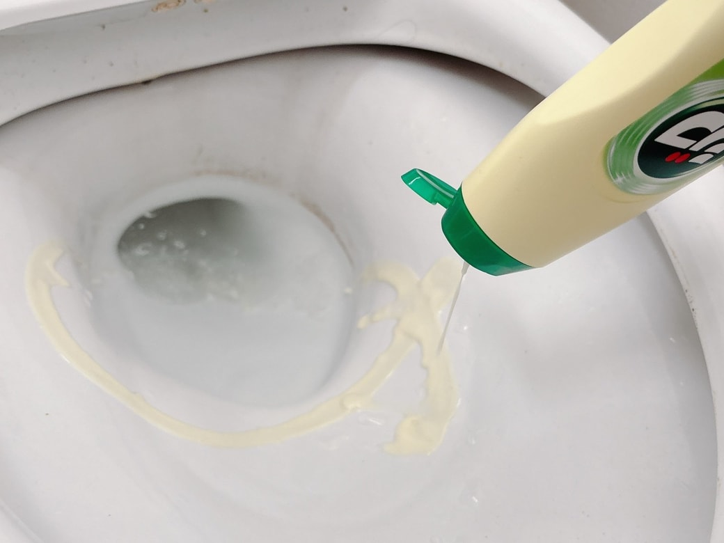 ジフを便器にひとまわしかける