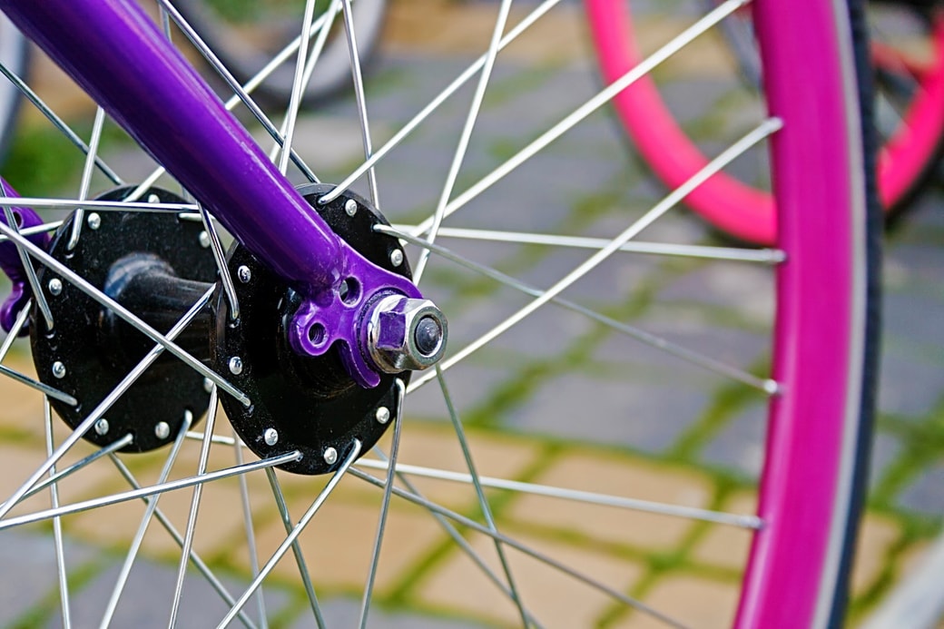 自転車の塗装部分の軽度な傷：さびの進行を防ぐことができる