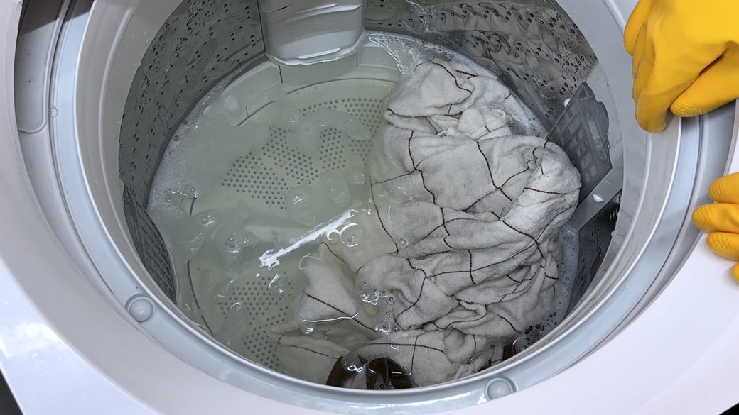 汚れたタオルケット