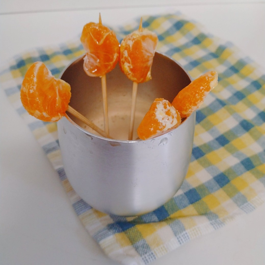 自宅で簡単にできる！フルーツ飴の完成