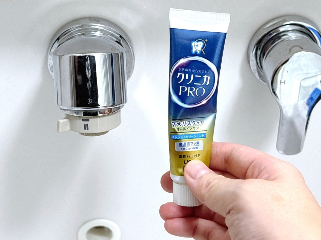 水栓掃除に使う歯磨き粉