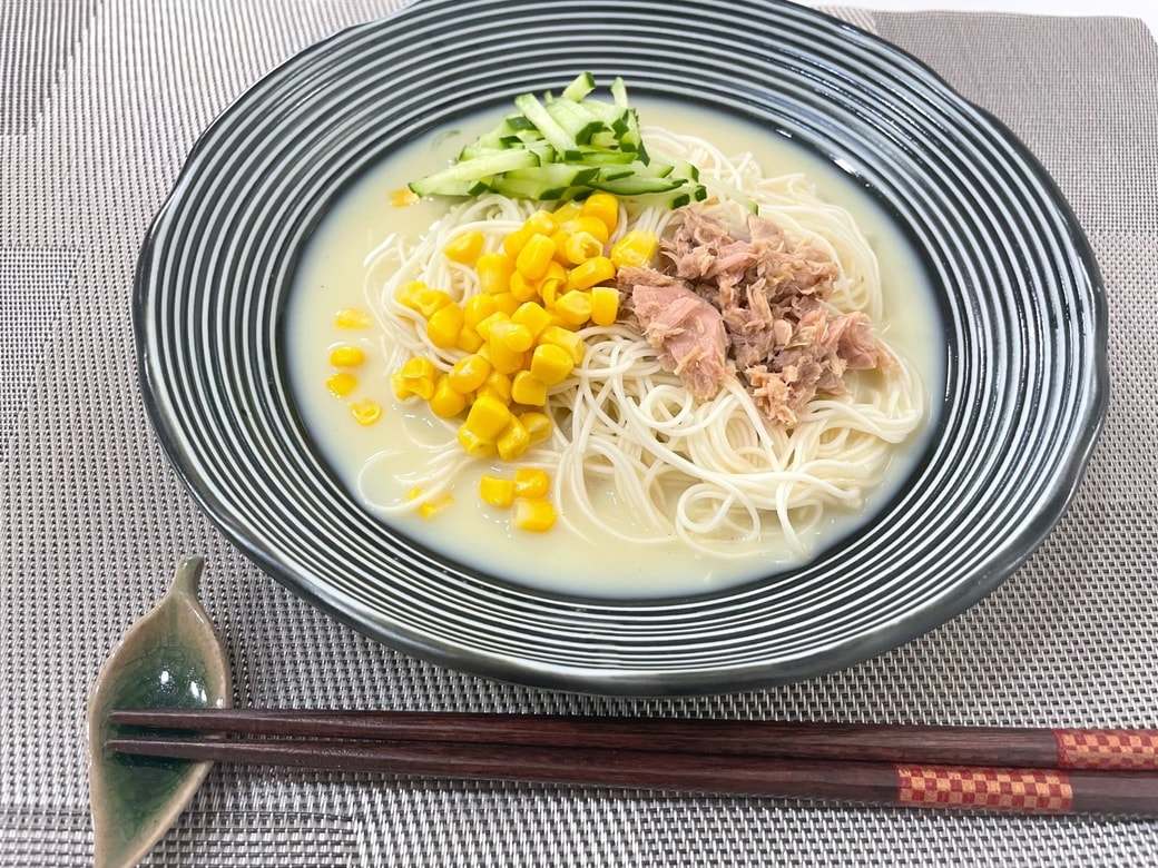 冷やしカレー豆乳そうめん