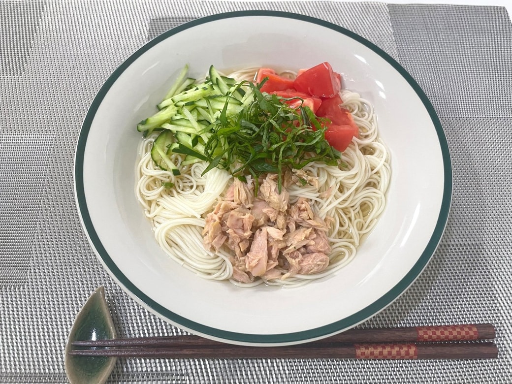 ツナトマト冷やしそうめん