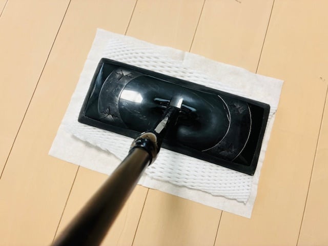 フルーツネットとフローリングワイパーを組み合わせると断然使いやすくなる！