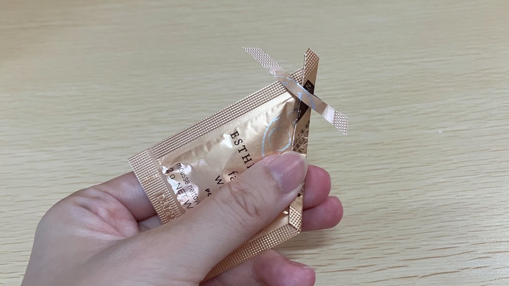 輪っかをかぶせた試供品
