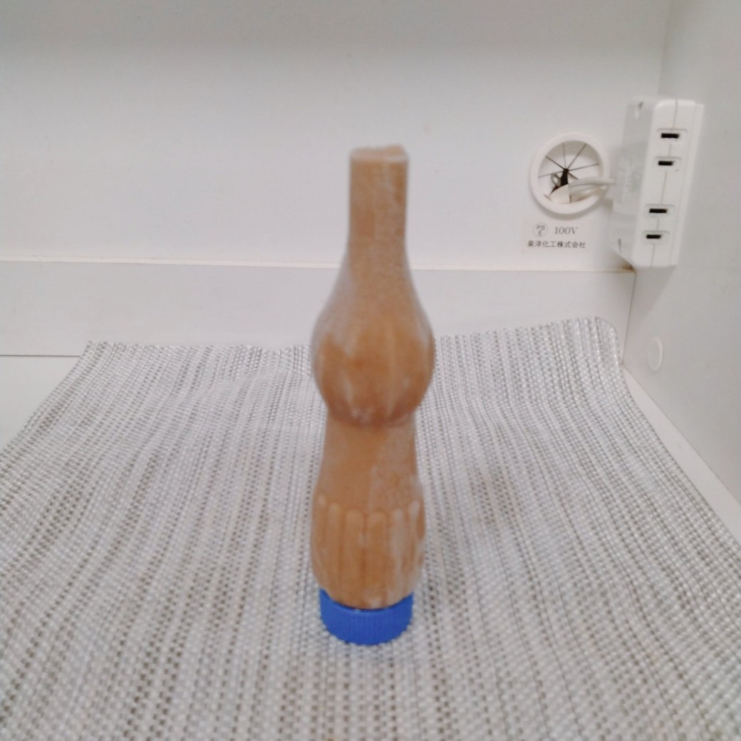 フタの上に置いたパピコ