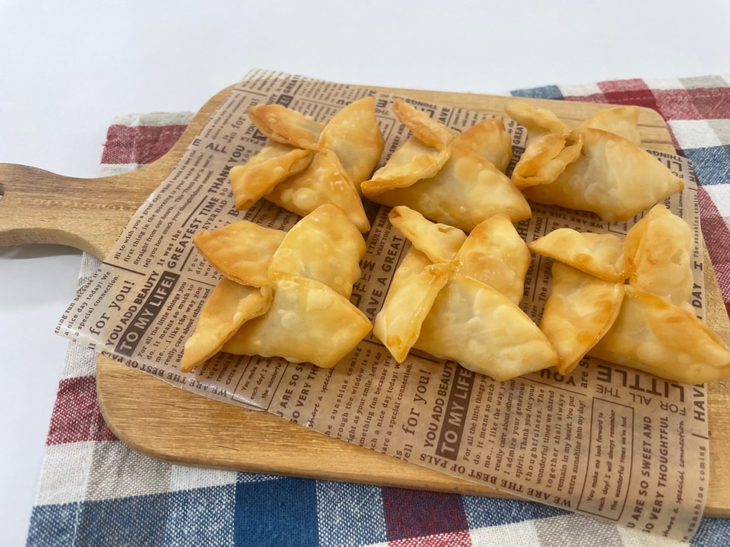 餃子の皮プチアップルの完成