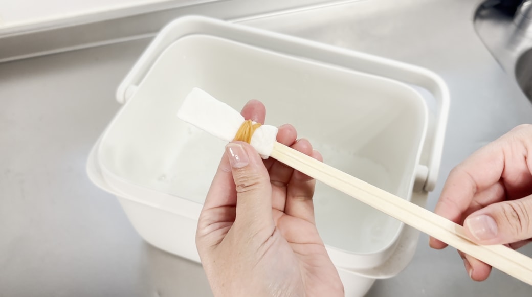 割り箸に巻き付ける