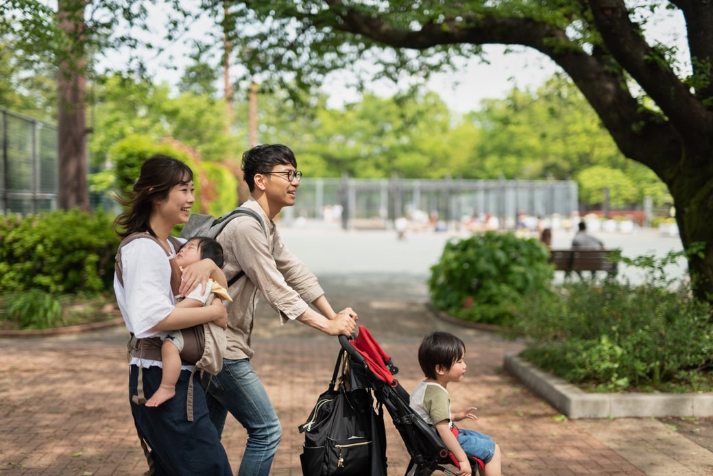 子連れの夫婦