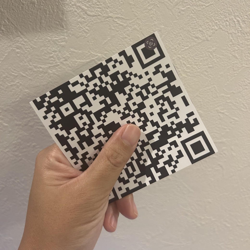 QRコードを印刷したところ