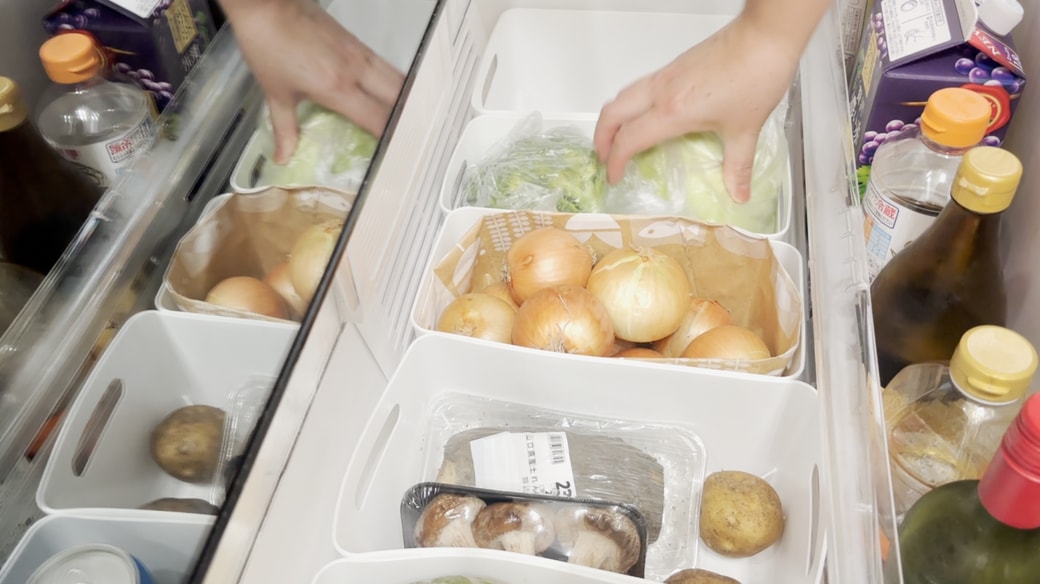 キレイになった野菜室の中